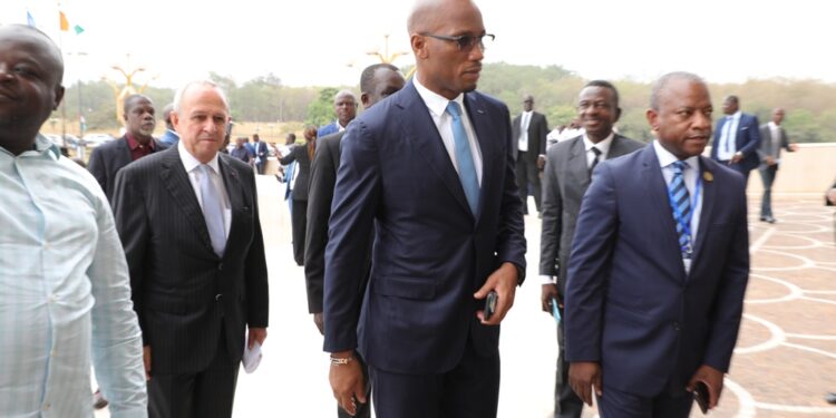 Les images de la remise du prix Félix Houphouët Boigny pour la paix  à Angela Merkel, à Yamoussoukro le 8 février 2023