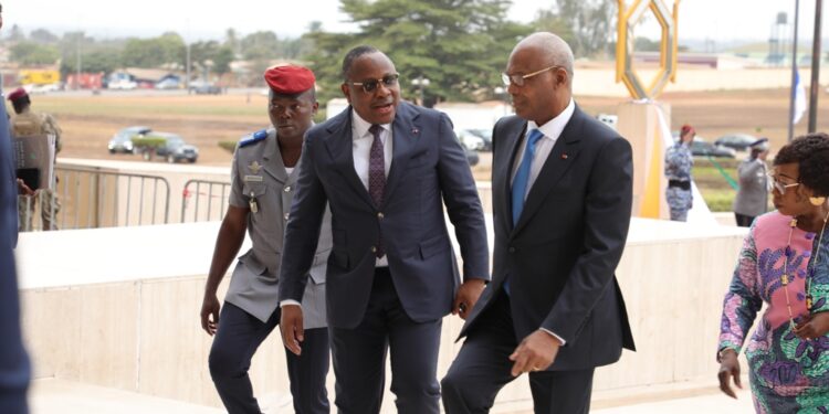 Les images de la remise du prix Félix Houphouët Boigny pour la paix  à Angela Merkel, à Yamoussoukro le 8 février 2023