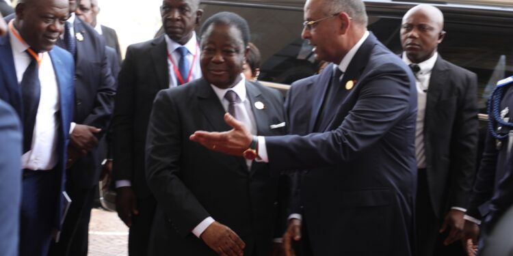 Les images de la remise du prix Félix Houphouët Boigny pour la paix  à Angela Merkel, à Yamoussoukro le 8 février 2023