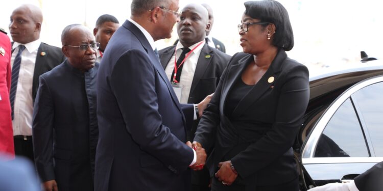 Les images de la remise du prix Félix Houphouët Boigny pour la paix  à Angela Merkel, à Yamoussoukro le 8 février 2023