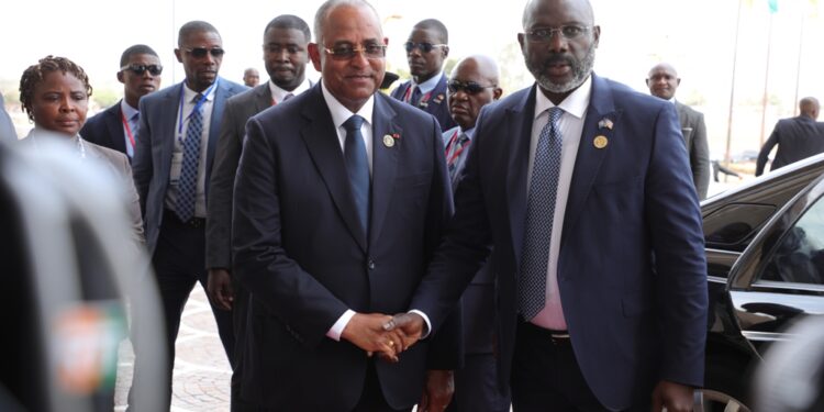 Les images de la remise du prix Félix Houphouët Boigny pour la paix  à Angela Merkel, à Yamoussoukro le 8 février 2023