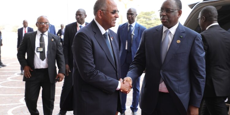 Les images de la remise du prix Félix Houphouët Boigny pour la paix  à Angela Merkel, à Yamoussoukro le 8 février 2023