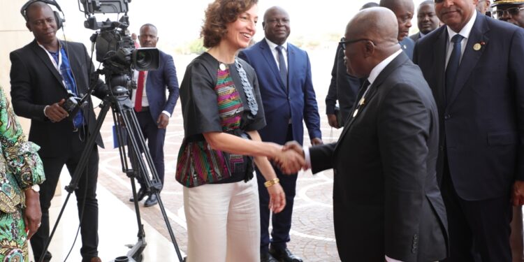 Les images de la remise du prix Félix Houphouët Boigny pour la paix  à Angela Merkel, à Yamoussoukro le 8 février 2023