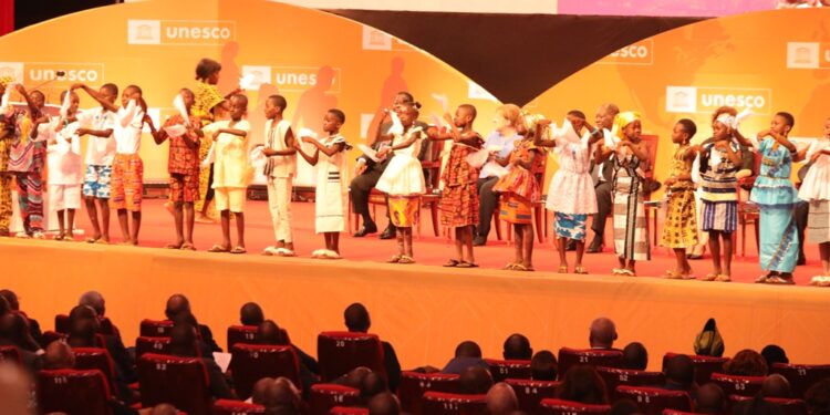 Les images de la remise du prix Félix Houphouët Boigny pour la paix  à Angela Merkel, à Yamoussoukro le 8 février 2023