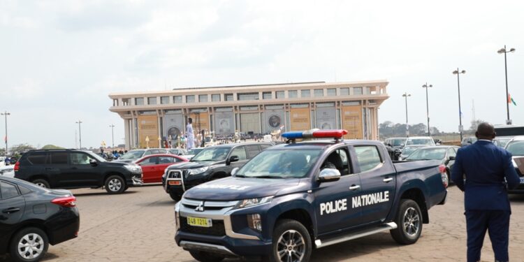 Les images de la remise du prix Félix Houphouët Boigny pour la paix  à Angela Merkel, à Yamoussoukro le 8 février 2023