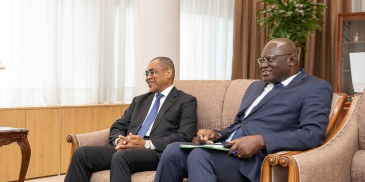 Le Vice-Président, Tiémoko Meyliet KONE, a reçu en audience l’Administrateur du FMI pour la Côte d’Ivoire, M. Facinet SYLLA, le 28 février 2023, au Palais Présidenciel à Abidjan
