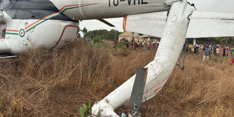 Atterrissage d’urgence d’un hélicoptère :  Bictogo, Kandia et Moussa Sanogo sortent indemnes