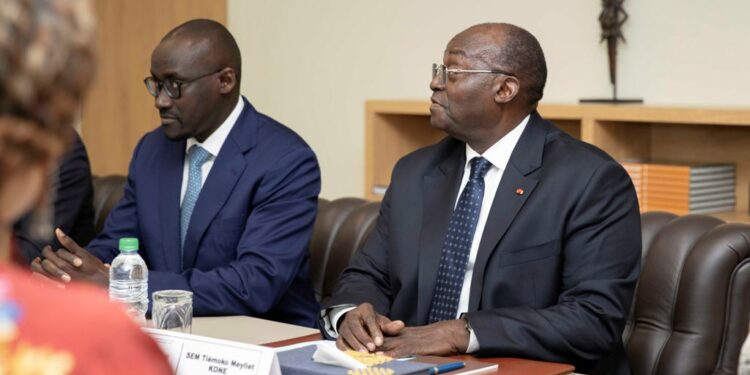 Les photos de l&rsquo;audience du Vice-Président Tiémoko Meyliet KONE, le mardi 7 mars 2023, au Palais de la Présidence à Abidjan.