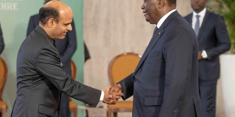 Le Président Alassane OUATTARA, a reçu, le 02 mars 2023, au Palais présidentiel, les lettres de créance de huit (8) nouveaux Ambassadeurs
