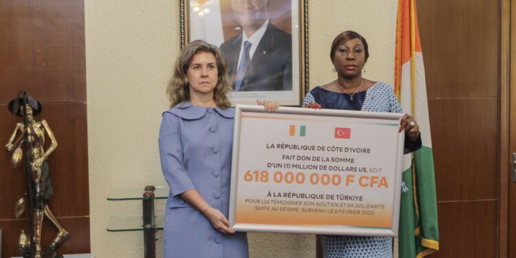 Séisme en Türkiye : la Côte d’Ivoire fait don de 618 millions FCFA à Ankara