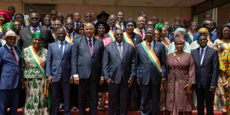 Les photos de la cérémonie d’ouverture de la Session Ordinaire 2023 du Sénat, le jeudi 13 avril 2023 à Yamoussoukro…