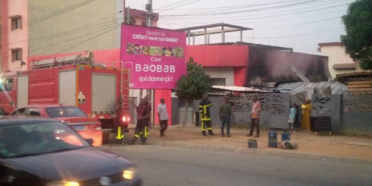Abidjan: Le feu ravage un restaurant à Angré 7e tranche