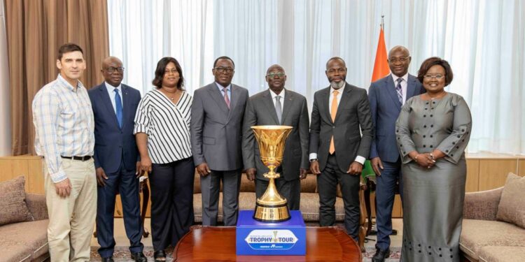 Les photos de l’entretien du V-P Tiémoko Meyliet Koné, avec la délégation de la Fédération Ivoirienne de Basket-ball (FIBA), le mardi 16 mai 2023, au Palais Présidentiel.