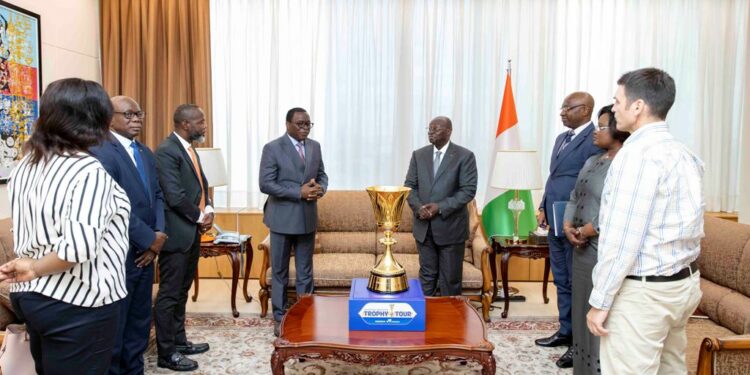 Les photos de l’entretien du V-P Tiémoko Meyliet Koné, avec la délégation de la Fédération Ivoirienne de Basket-ball (FIBA), le mardi 16 mai 2023, au Palais Présidentiel.