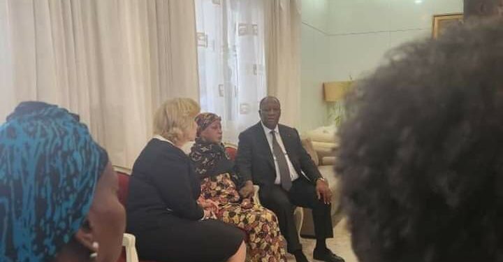 Décès de Bédié: Le couple présidentiel chez Mme Bédié