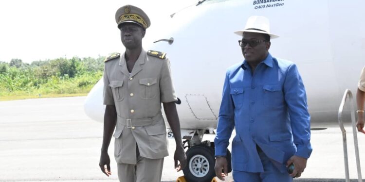 INFRASTRUCTURES CAN 2023 | RÉCEPTION OFFICIELLE DU STADE LAURENT POKOU : Le Ministre DANHO est à San Pedro