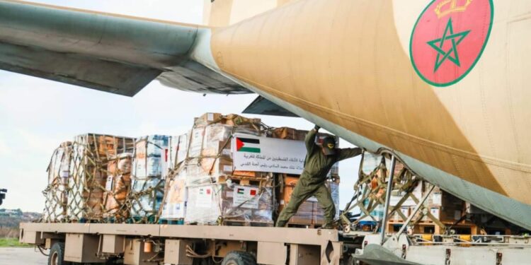 Egypte : Arrivée des aides humanitaires du Maroc destinées aux populations palestiniennes