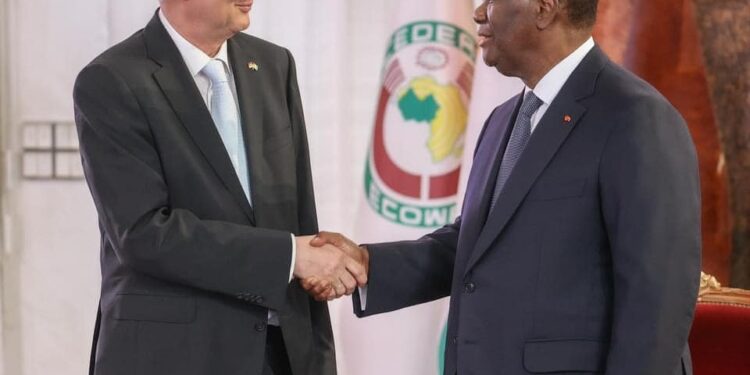 Côte d’Ivoire-Allemagne : L’ambassadeur Matthias Veltin présente ses lettres de créance 