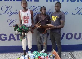 Vavoua : 3 voleurs à main armée interpellés 