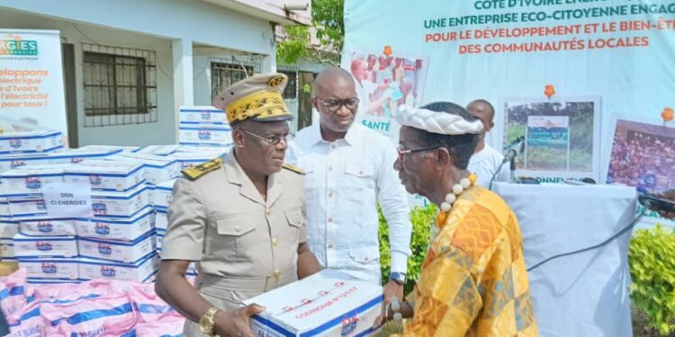 Barrage de Gribo Popoli: Côte d’Ivoire Energies offre 14 millions de vivres aux populations impactées