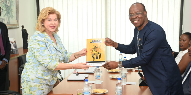 16è édition du FEMUA: Les grandes articulations du festival présentées à la Première Dame, Madame Dominique Ouattara