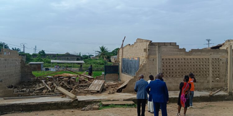 Soubré/Un bâtiment scolaire s’écroule lors d’une tornade, 9 enfants blessés