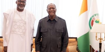 En fin de mission, l&rsquo;ambassadeur du Sénégal fait ses adieux au président Alassane Ouattara