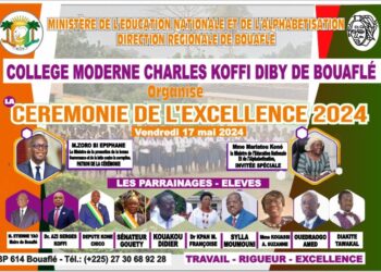 Collège moderne Charles Diby Koffi de Bouaflé: l&rsquo;excellence sera célébrée ce 17 mai