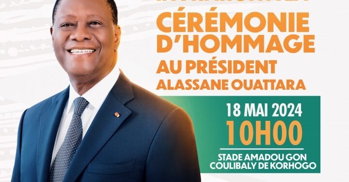 Hommage au président Ouattara à Korhogo : le programme de la cérémonie du 18 mai