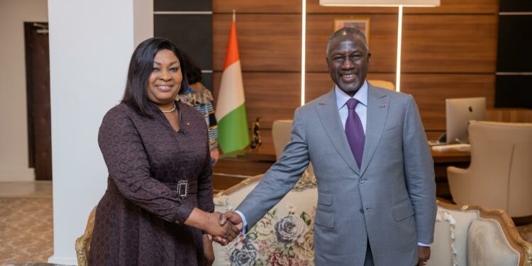 Côte d’Ivoire : Bictogo échange avec la nouvelle présidente du parlement de la Cedeao