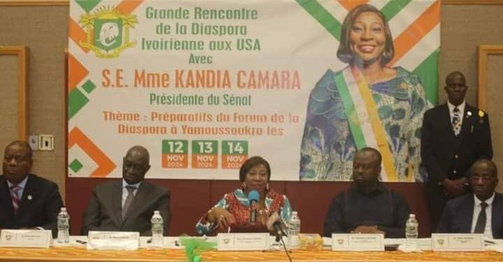 Présente aux USA, Kandia Camara échange avec la diaspora ivoirienne 