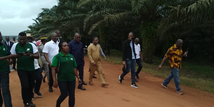 Toumanguié : Touré Mamadou s’imprègne de la réalité des jeunes formés à l’Unité agricole intégrée de PALMCI