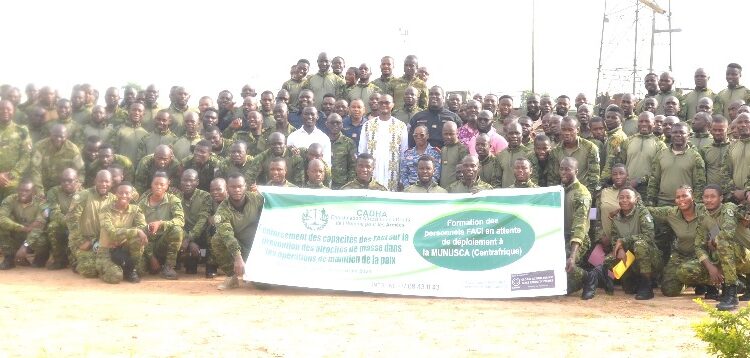 Prévention des atrocités de masse : les capacités de 200 militaires des FACI renforcées avant leur déploiement à la MINUSCA