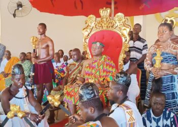 Sakassou : Les images de la présentation des vœux du peuple Baoulé à sa Majesté Nanan KOUAKOU DJE II