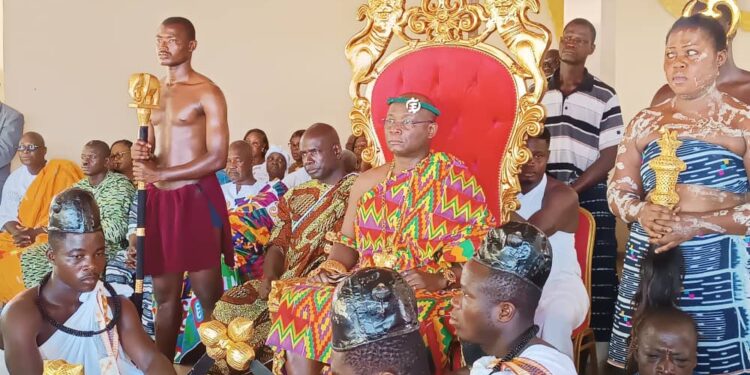 Sakassou : Les images de la présentation des vœux du peuple Baoulé à sa Majesté Nanan KOUAKOU DJE II