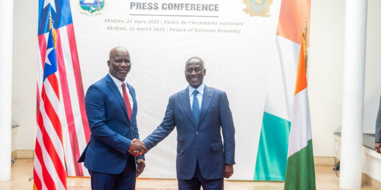 La Côte d’Ivoire et le Libéria d’accord pour le renforcement de la coopération parlementaire.