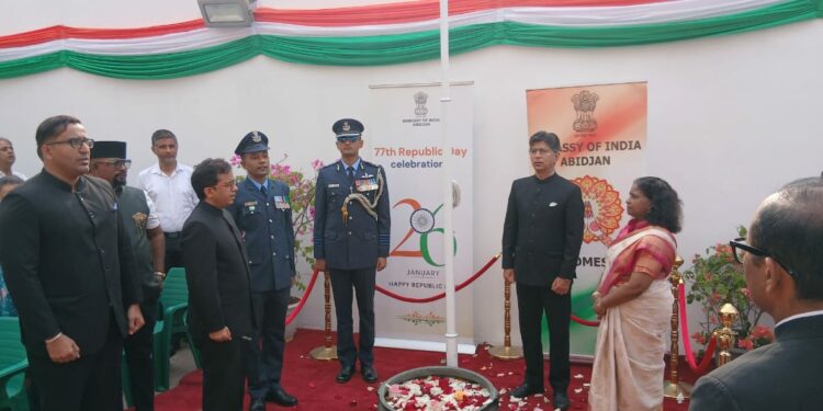 77e anniversaire de la fête de la constitution de l’Inde:  La diaspora indienne à Abidjan célèbre les progrès enregistrés par leur pays