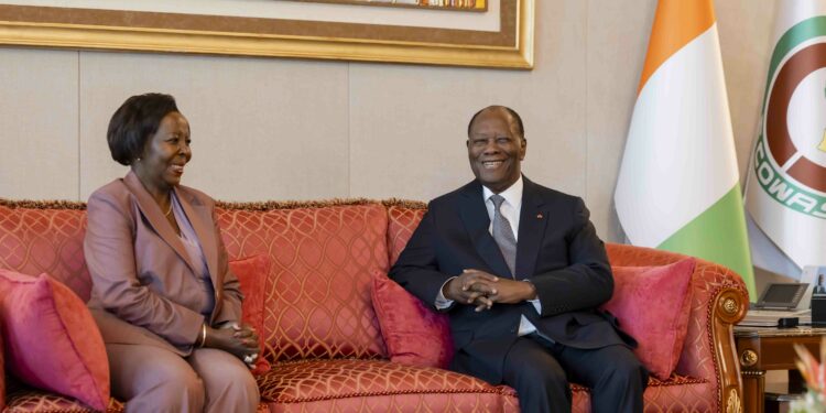 Francophonie : Alassane Ouattara échange avec Louise Mushikiwabo sur les grands enjeux du sommet de novembre